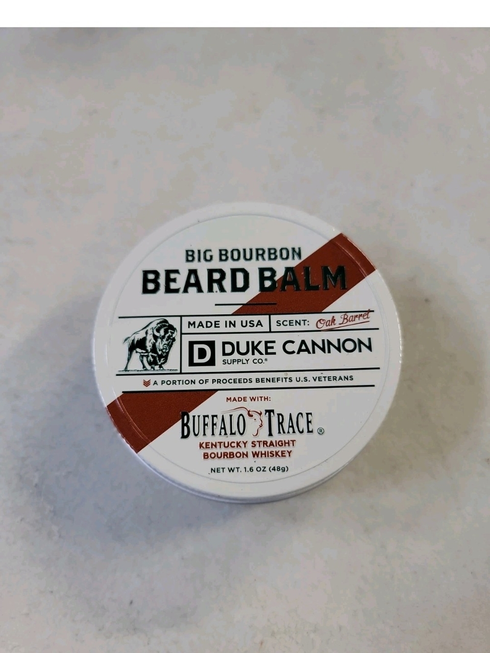Big Bourbon Beard Balm - White with Brown Accent